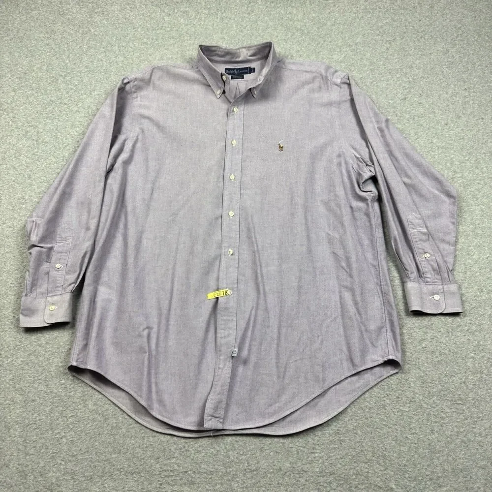 Vintage Polo Ralph Lauren Yarmouth Shirt Men's 16.5 33 Button Down Flesh Pony - Picture 3 of 8